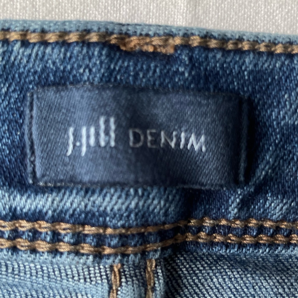 J jill Denim Authentic Fit Sim Ankle 5 Pocket Blue Women's Jeans Tall - Picture 6 of 8